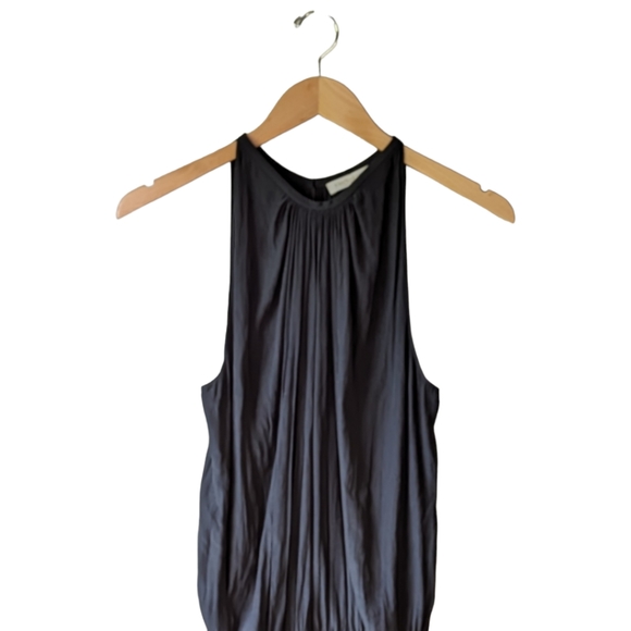 Ramy Brook Paris Silky Sleeveless Draped Mini Dress sz M in Black - Picture 8 of 15